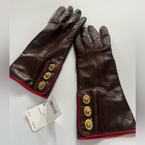 ❌❌SOLD❌❌ Coach Women's Leather Gloves, Triple Turnlock, MSRP $168